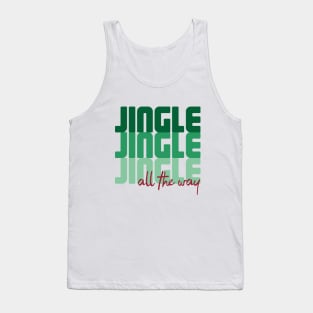 Green Christmas inscription. Tank Top